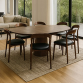 Elmbank Furniture Deryn Oak Wood Extendable Dining Table