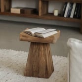Elmbank Furniture Finley Recycled Pine Wood Accent Stool