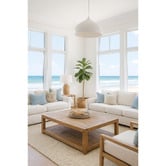 Elmbank Furniture Delacroix Rectangular Recycled Pine Wood Coffee Table