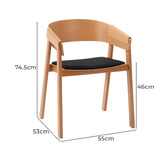 Elmbank Furniture Reina Oak Wood Dining Chairs