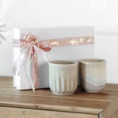 Like by Villeroy &amp; Boch 2 Piece Perlemor Sand 100ml Porcelain Cup Set