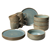 Like by Villeroy &amp; Boch 12 Piece Crafted Breeze Porcelain Breakfast Set