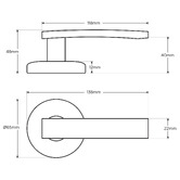 Gainsborough Hardware Neue Angular Passage Lever Set with Latch
