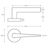 Gainsborough Hardware Avant Sierra 57mm Passage Lever Set with Latch