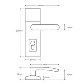 Gainsborough Hardware Neue Contour Double Cylinder Lever Entrance Lock Set