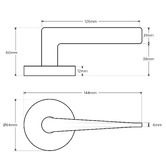Gainsborough Hardware Avant Sierra 64mm Privacy Lever Set with Latch