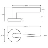 Gainsborough Hardware Avant Sierra 57mm Dummy Lever Handle