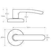 Gainsborough Hardware Neue Contour Passage Lever Set with Latch