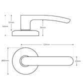 Gainsborough Hardware Neue Contour Privacy Lever Set with Latch