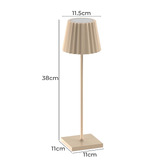 Cordue 38cm Vena Rechargeable LED Touch Table Lamp