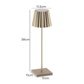 Cordue 38cm Vena Rechargeable LED Touch Table Lamp