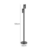 Cordue Dominik 2 Light Rechargeable LED Touch Floor Lamp
