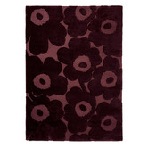 Marimekko Burgundy Unikko Hand-Tufted Pure New Wool Rug