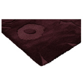 Marimekko Burgundy Unikko Hand-Tufted Pure New Wool Rug