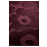 Marimekko Burgundy Unikko Hand-Tufted Pure New Wool Rug