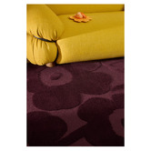Marimekko Burgundy Unikko Hand-Tufted Pure New Wool Rug