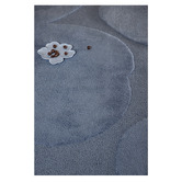 Marimekko Dusty Blue Iso Unikko Hand-Tufted Pure New Wool  Rug