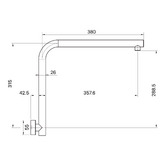 MIXX Tapware &amp; Accessories Matcha 420mm High Rise Shower Arm