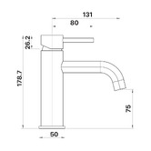 MIXX Tapware &amp; Accessories Anise Curved Basin Mixer