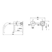MIXX Tapware &amp; Accessories Anise Chrome Basin/Bath Mixer &amp; Spout Package