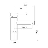 MIXX Tapware &amp; Accessories Anise Straight Basin Mixer