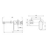 MIXX Tapware &amp; Accessories Saffron Basin Wall Mixer Set