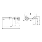 MIXX Tapware &amp; Accessories Saffron Round Basin Wall Mixer Set