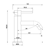 MIXX Tapware &amp; Accessories Anise Eco Curved Basin Mixer
