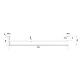 MIXX Tapware &amp; Accessories Chia 750mm Double Towel Rail