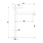 MIXX Tapware &amp; Accessories Anise Eco Straight Vessel Mixer