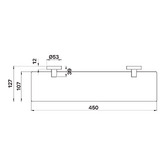 MIXX Tapware &amp; Accessories Chia 450mm Glass Shower Shelf