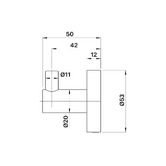 MIXX Tapware &amp; Accessories Chia Brass Robe Hook