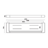 MIXX Tapware &amp; Accessories Sandalwood 470mm Brass Shower Shelf