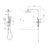 MIXX Tapware &amp; Accessories Chai Chrome Retro Twin Shower