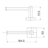 MIXX Tapware &amp; Accessories Mint Brass Toilet Roll Holder