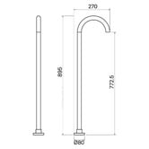 MIXX Tapware &amp; Accessories Matcha Floor Mounted Bath Spout