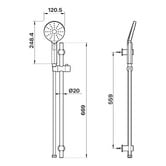 MIXX Tapware &amp; Accessories Matcha Rail Shower
