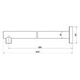 MIXX Tapware &amp; Accessories Matcha 400mm Straight Shower Arm