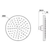 MIXX Tapware &amp; Accessories Matcha 200mm Round Shower Head