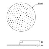 MIXX Tapware &amp; Accessories Matcha 300mm Round Shower Head