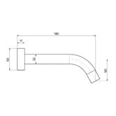 MIXX Tapware &amp; Accessories Anise 180mm Bath Spout