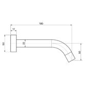 MIXX Tapware &amp; Accessories Anise 180mm Basin Spout