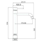 MIXX Tapware &amp; Accessories Anise Tall Basin Mixer