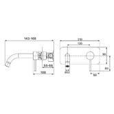 MIXX Tapware &amp; Accessories Anise 85mm Basin Wall Mixer Trim Kit Only