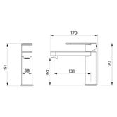MIXX Tapware &amp; Accessories Saffron Basin Mixer