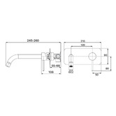 MIXX Tapware &amp; Accessories Anise 180mm Basin Wall Mixer Set