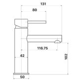 MIXX Tapware &amp; Accessories Anise Straight Basin Mixer