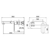 MIXX Tapware &amp; Accessories Saffron 170mm Basin Wall Mixer Trim Kit Only