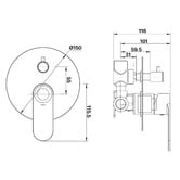 MIXX Tapware &amp; Accessories Saffron Shower Mixer Diverter