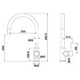 MIXX Tapware &amp; Accessories Anise Eco Gooseneck Pull-Out Kitchen Sink Mixer